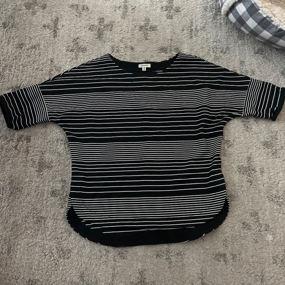 Black and white striped t shirt